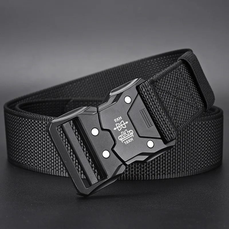 Tactical HighDurability Waist Belt With Automatic Mechanical Buckle 7