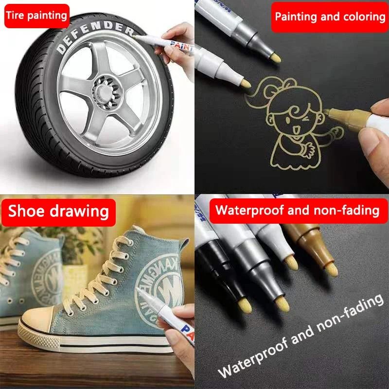 Waterproof Oily White Marker Pen And HighVisibility Graffiti Interface 1