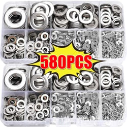 stainless steel flat washer assortment and structural fastener interface
