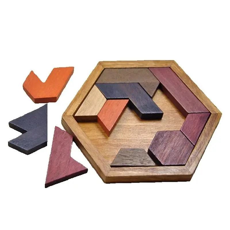 Wooden Geometric Shape Jigsaw And Cognitive Brain Teaser Interface 0