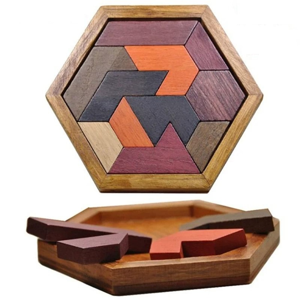 Wooden Geometric Shape Jigsaw And Cognitive Brain Teaser Interface 2