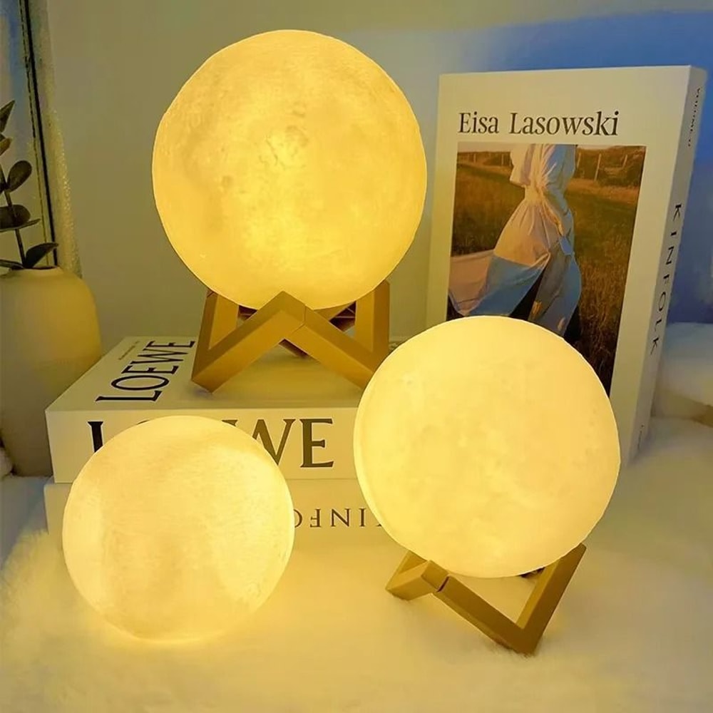 Geometric Moon Lamp Support Base And Ambient Display Interface 2