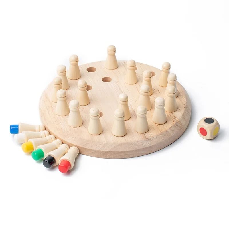 Montessori Wooden Memory Match Stick Chess And Cognitive Interface 6
