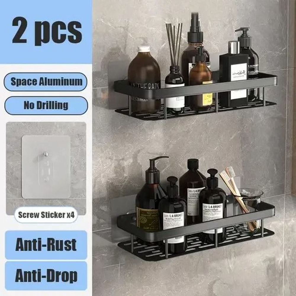 Space Aluminum NoDrill Wall Shelf And Sanitary Utility Interface 12