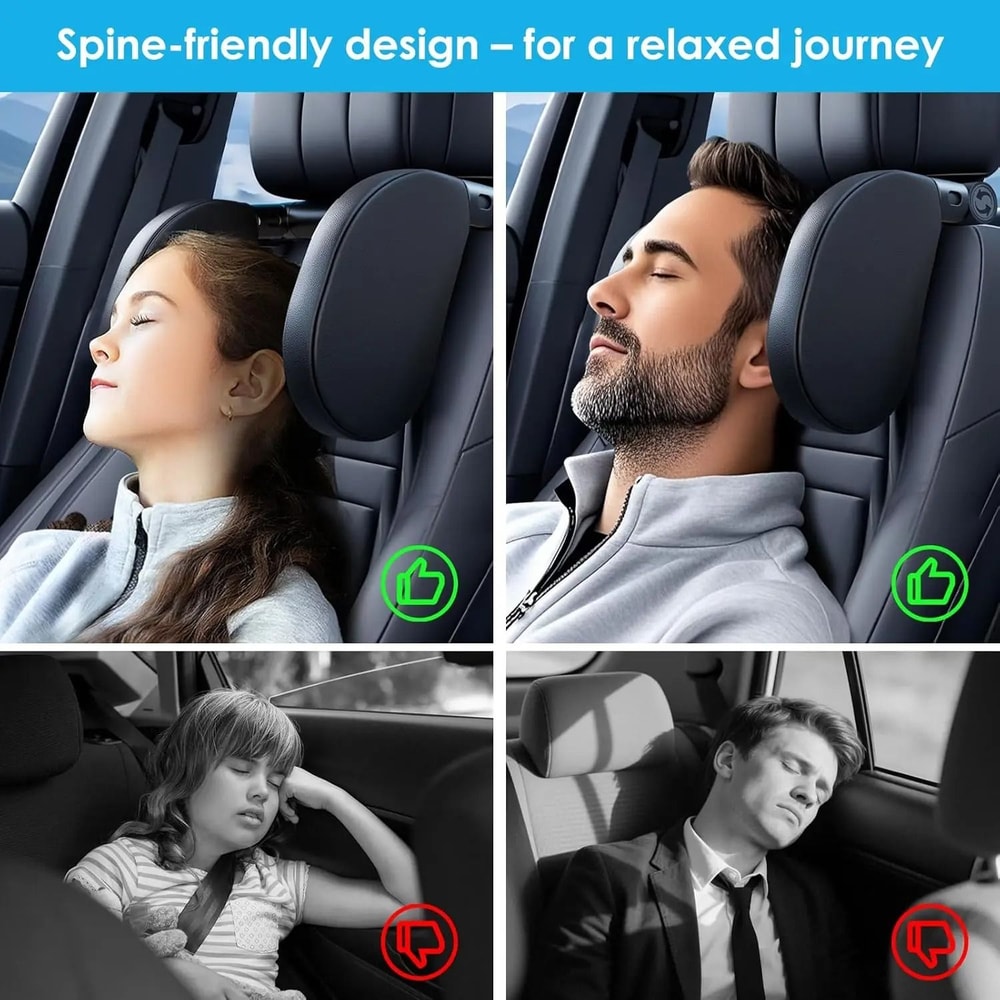 WayToGrow A13 Adjustable Memory Foam Car Headrest 3