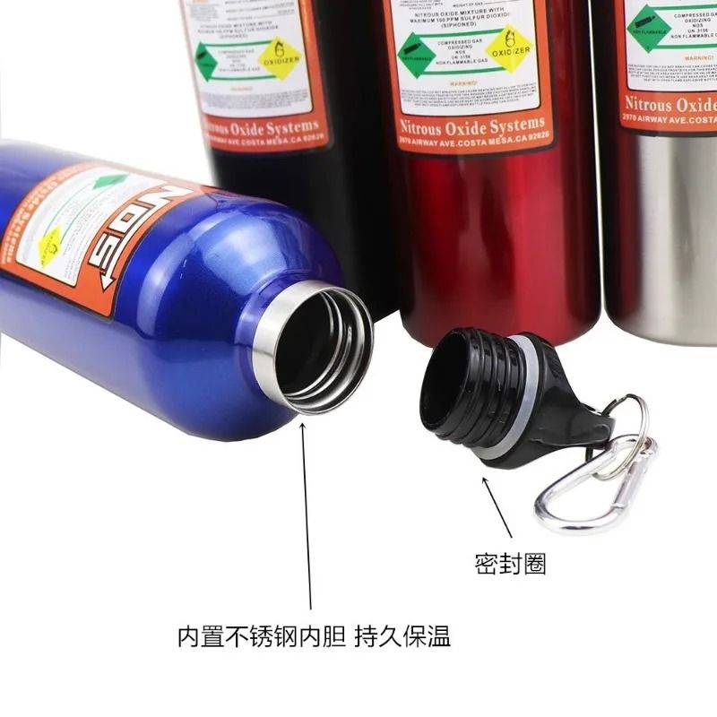 NOS Nitrogen Cylinder Style 500ML Stainless Thermal Bottle 3