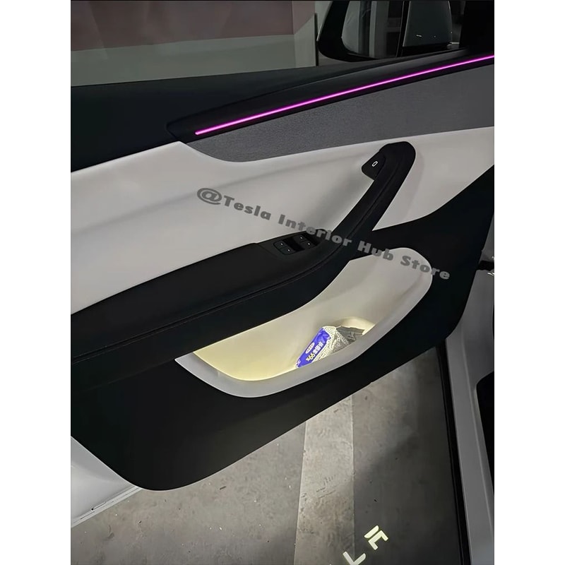 Tesla Model Y3 White Interior Door Pocket Stabilization Interface 4