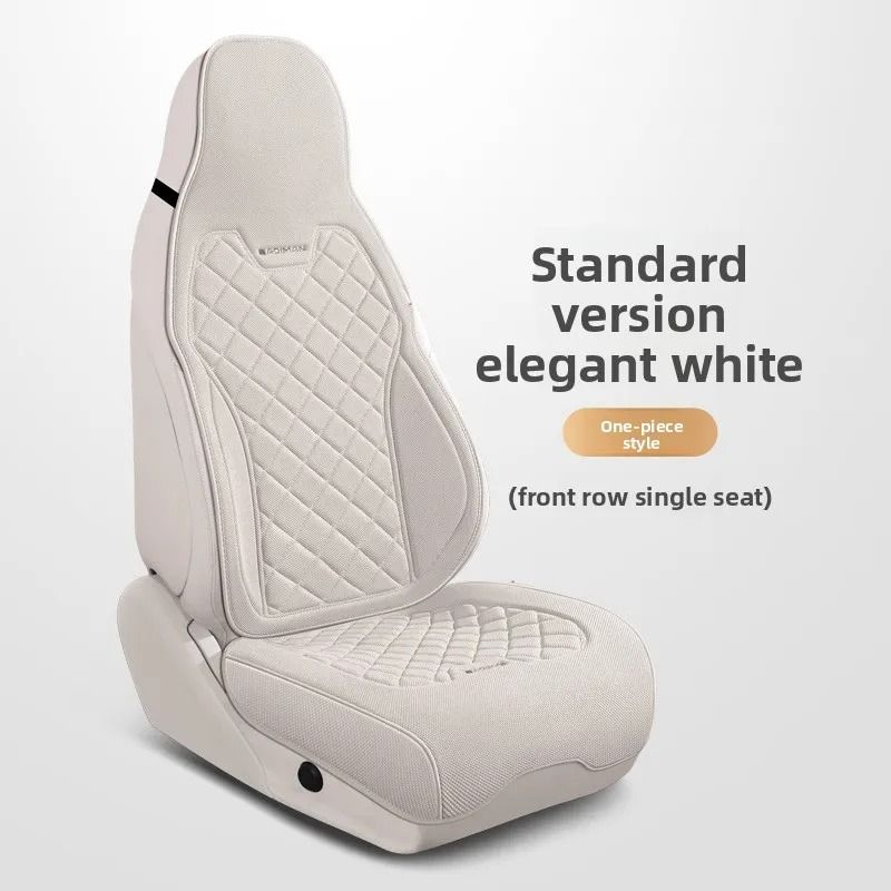 Universal HighQuality Breathable Linen Full Car Seat Cover Set 11