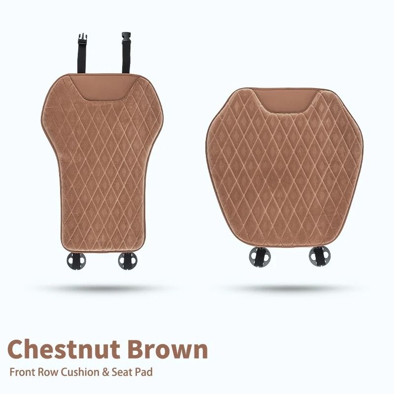Universal Soft Flannel Car Seat Mat And Backrest Protector Set 8