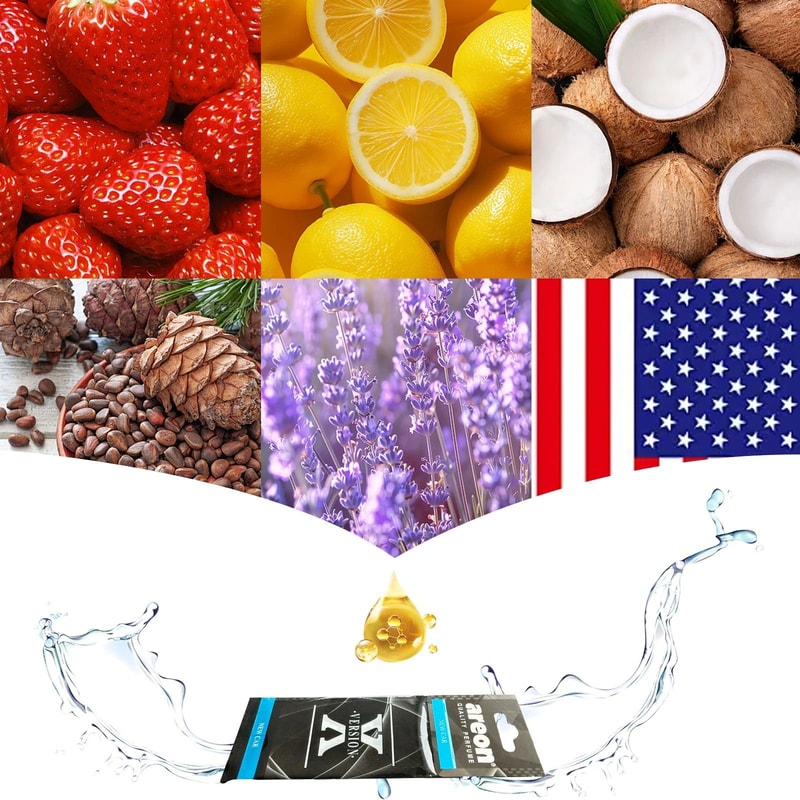 Natural TeaScented Hanging Car Air Freshener Set 5