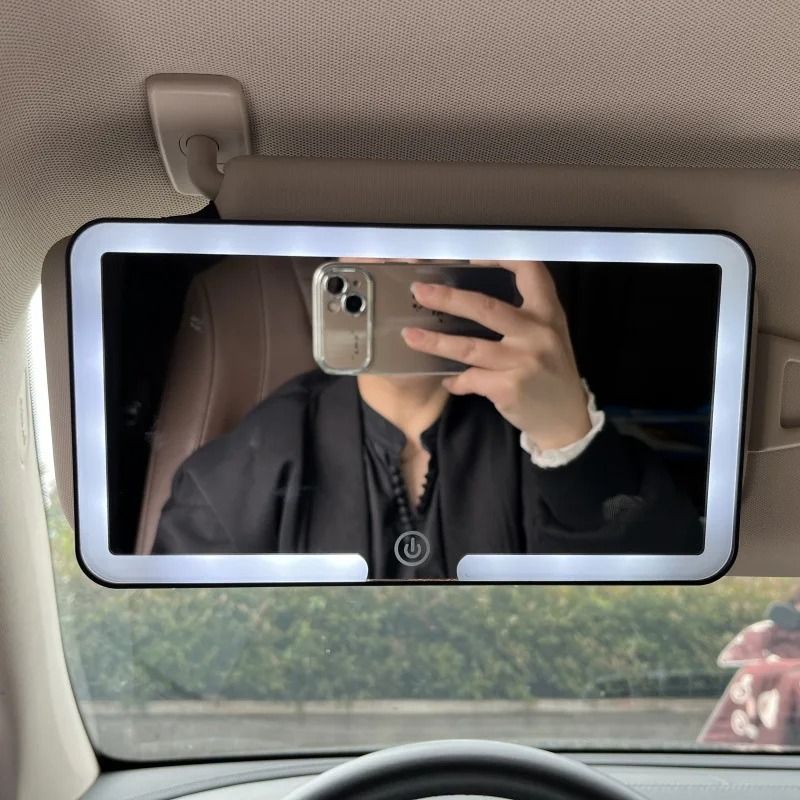 Universal LED Rechargeable HighDefinition Car Sun Visor Makeup Vanity Mirror 3