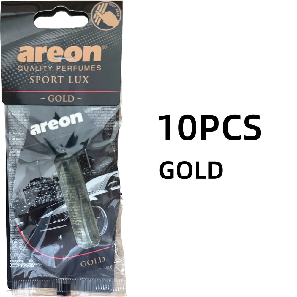 Premium Gold Edition TeaScented Hanging Car Air Freshener Set 6