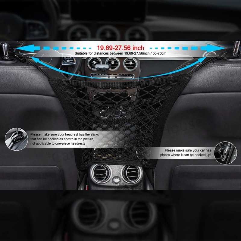 3Layer Universal Car Mesh Organizer And Backseat Safety Barrier 2