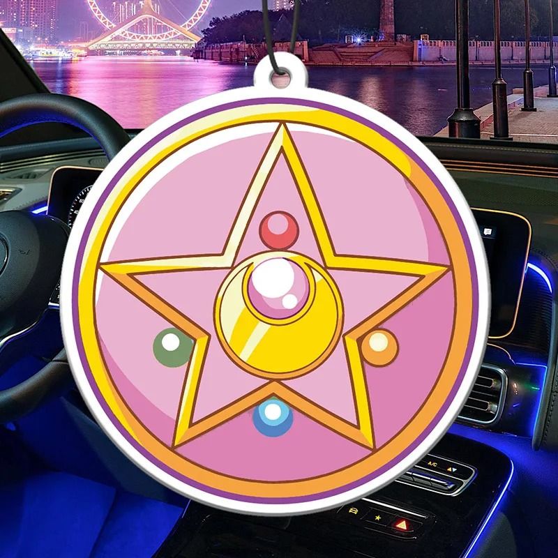 Magical Anime Crystal Star Car Air Freshener Mirror Pendant 0