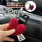 Plush HeartShaped Car Seat Back Organizer Hooks 2Piece Set 2