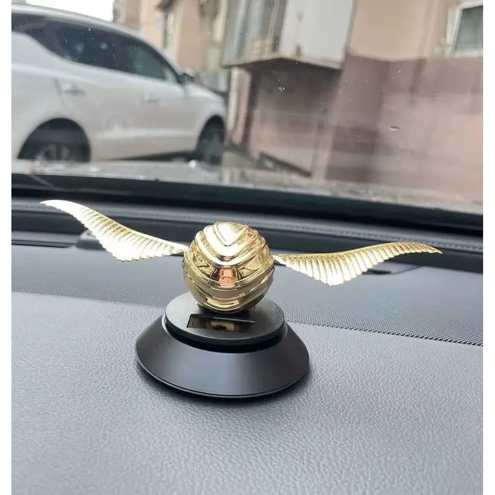 SolarPowered Kinetic Golden Snitch Luxury Car Aromatherapy 5