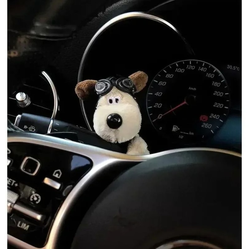 Adorable Puppy Steering Column Decorative Figurine 4