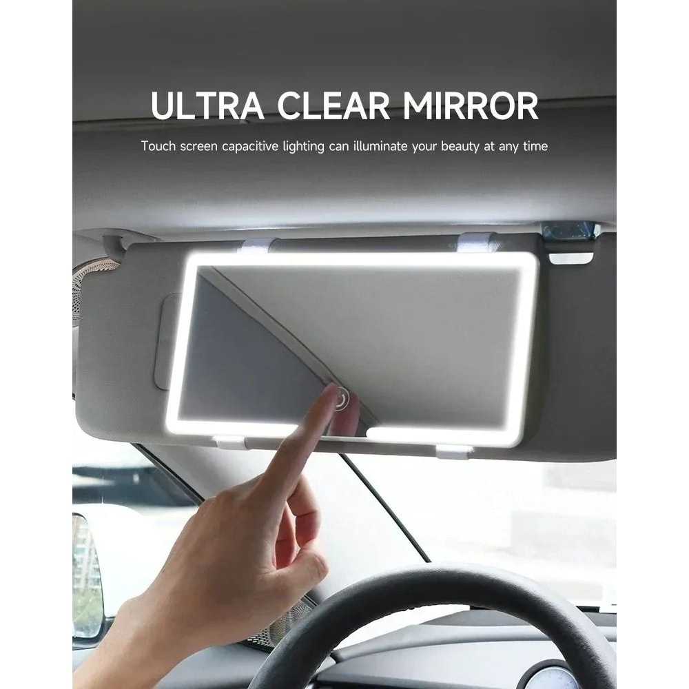 HighDefinition LED Rechargeable Car Vanity Mirror 0