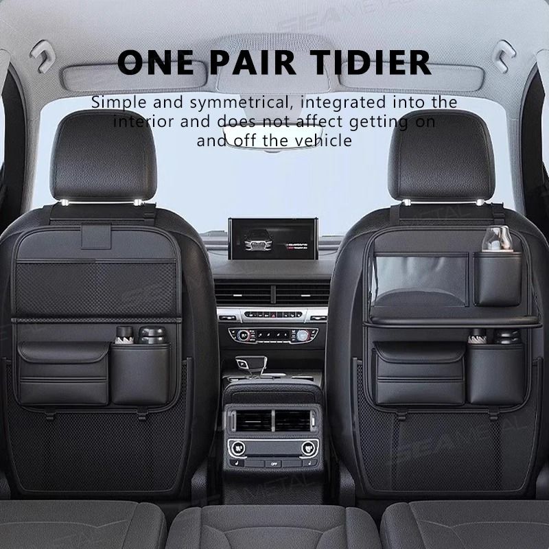 SEAMETAL Premium MultiFunction Car Seat Back Organizer Dining Tray 5