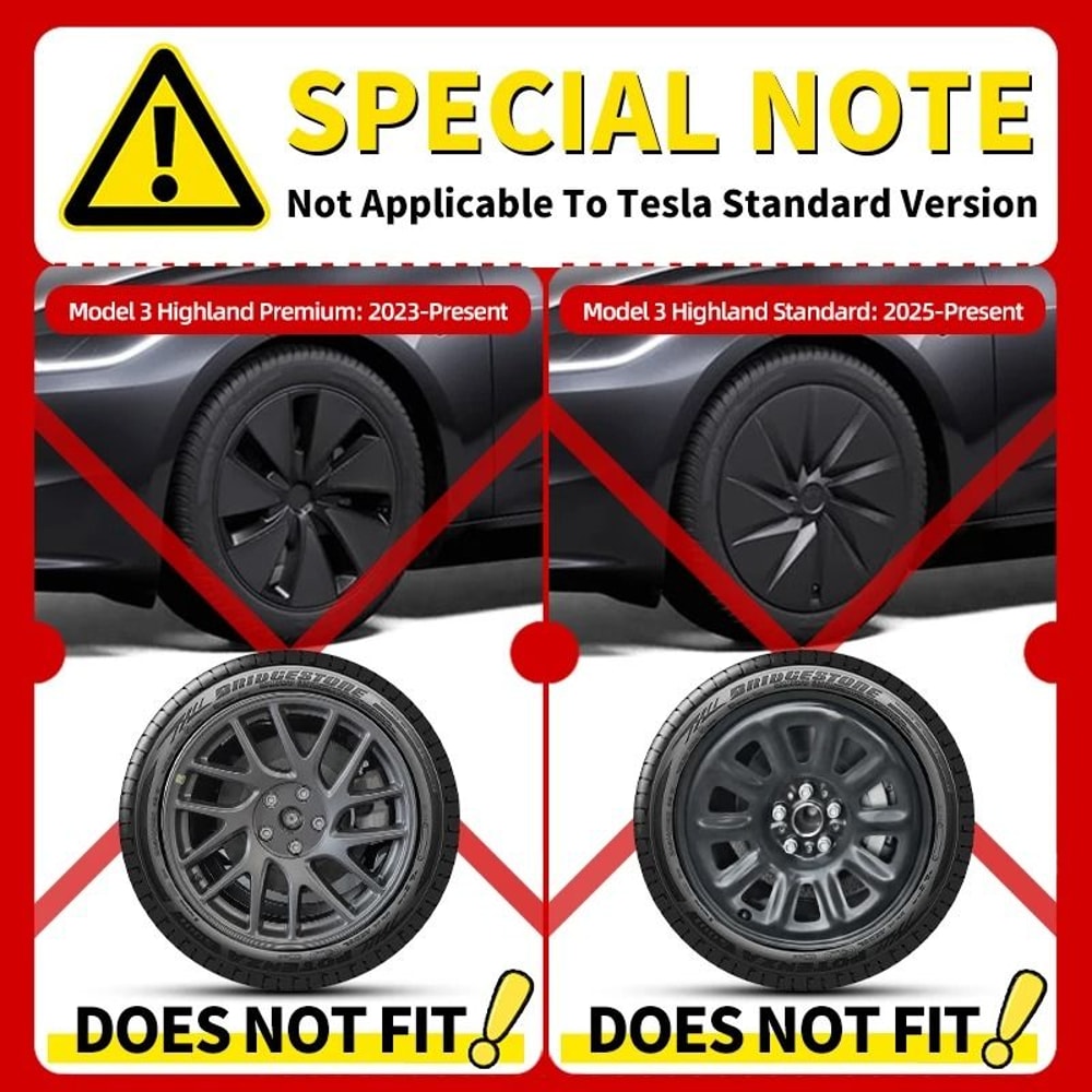 Tesla Model 3 Arachnid Style Performance Hubcaps 4Piece Set 2