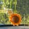 Handcrafted Crochet Sunflower Daisy Rearview Mirror Pendant 4