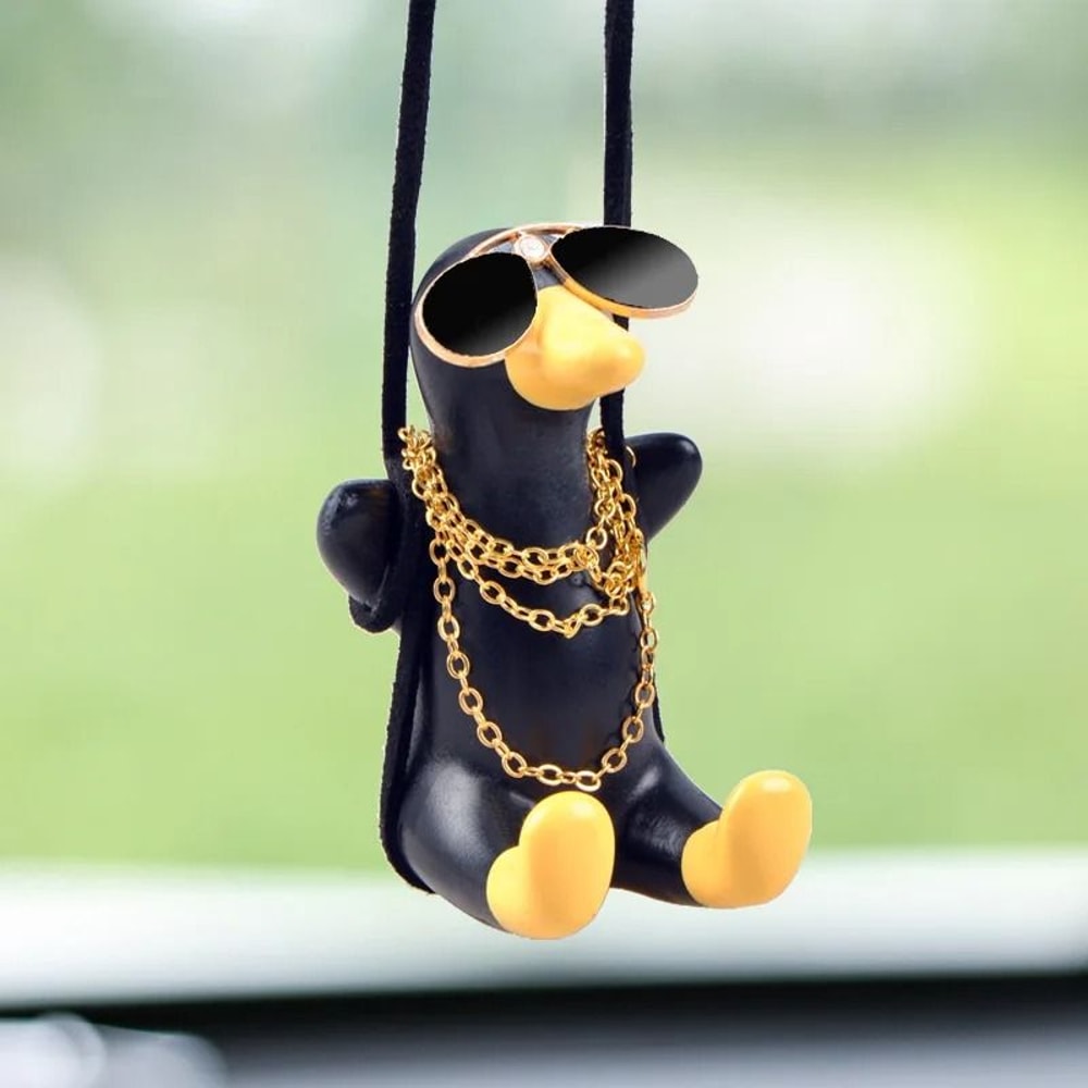 Reading Buddy Cute Swing Duck Mirror Pendant 8