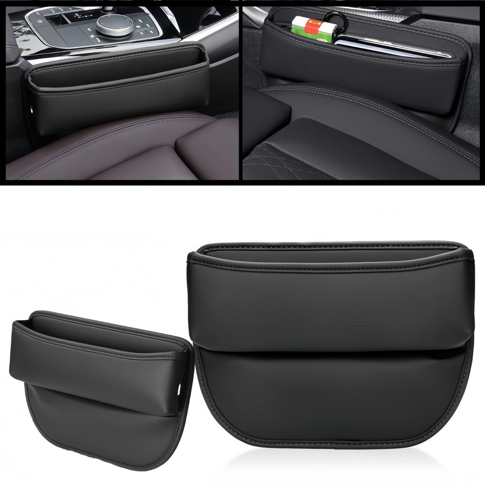 Executive Leather Seat Gap Organizer Console Storage Box 0
