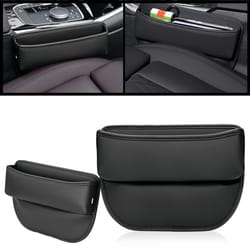 executive leather seat gap organizer & console storage box