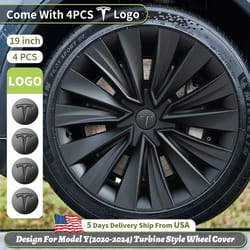 stealth turbine performance hubcap system for tesla model y