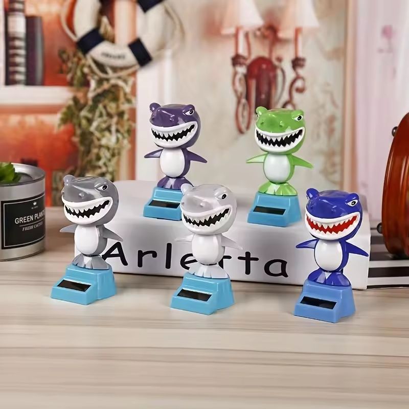 Funny Shark Solar Powered Dashboard Ornament 0