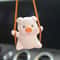 Pink Serenity Swing Pig Mirror Pendant 3