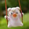 Pink Serenity Swing Pig Mirror Pendant 8