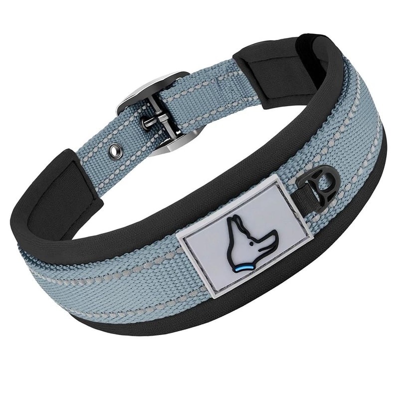Heavy Duty Padded Reflective Nylon Pet Collar 15