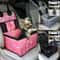 Portable NonSlip Pet Travel Booster Seat With Integrated Storage Pockets 0