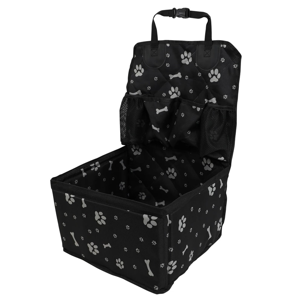 Portable NonSlip Pet Travel Booster Seat With Integrated Storage Pockets 6