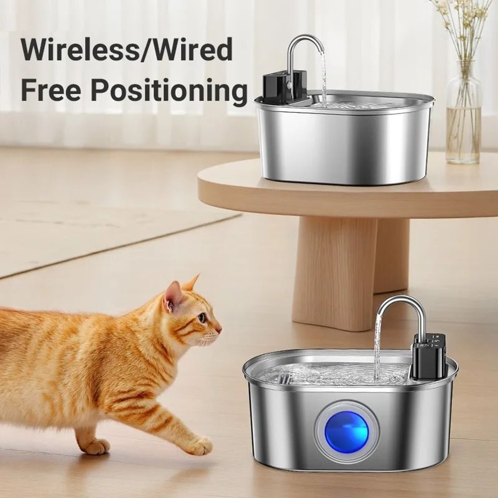 ROJECO 32L Smart Wireless Stainless Steel Pet Water Fountain 1