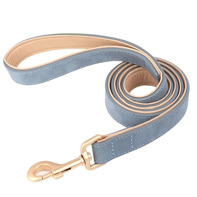 Soft Padded PU Leather Collar Leash Set 19