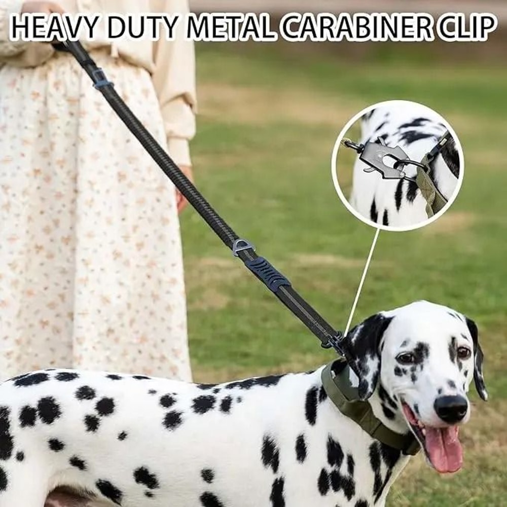 Tactical Bungee ShockAbsorbing Leash With Integrated Car Safety Buckle 3