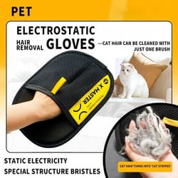 2-in-1 electrostatic pet grooming & hair remover glove