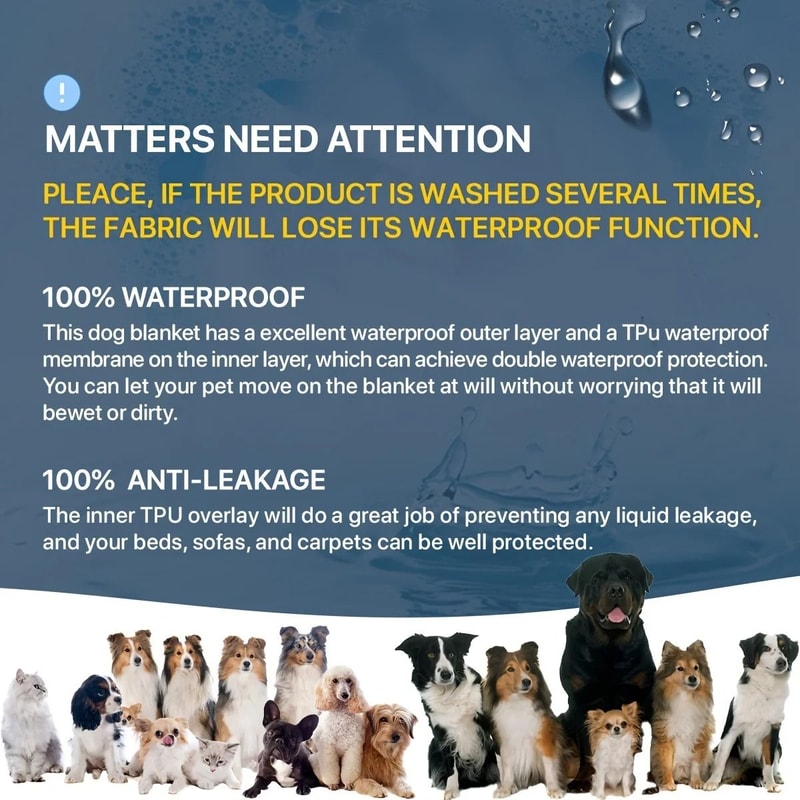 DoubleSided Waterproof Furniture Protector Pet Blanket 1