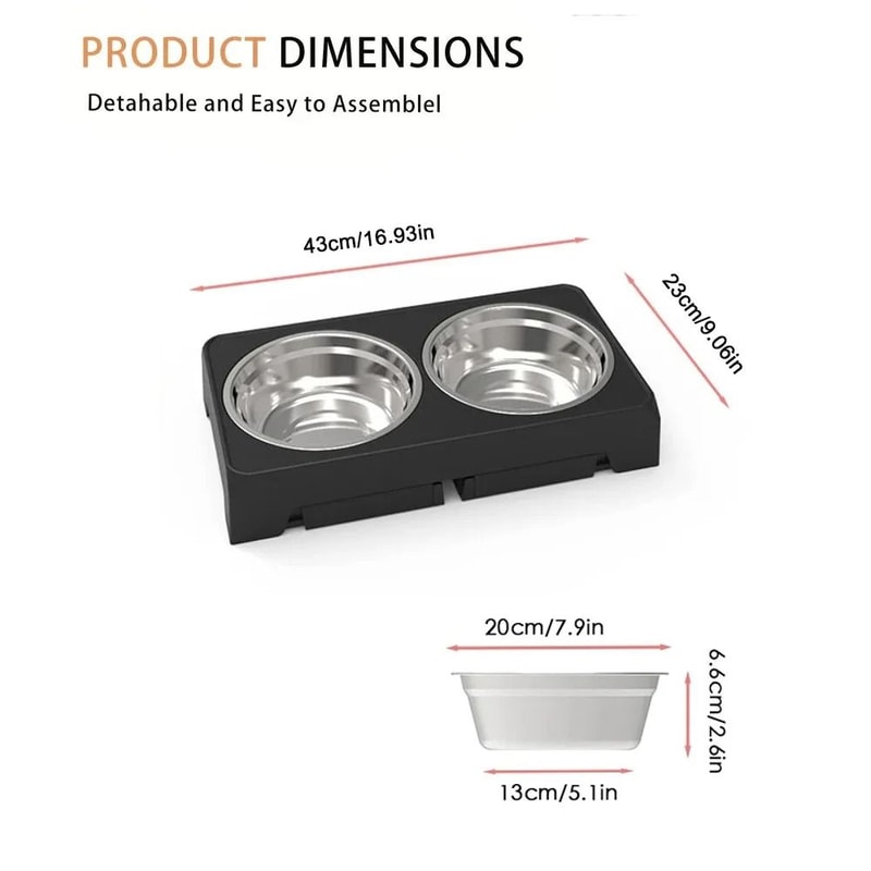 Premium Adjustable Elevated Dog Feeder 4