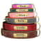 Customized Padded PU Leather Nameplate Collar 2