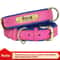 Customized Padded PU Leather Nameplate Collar 13