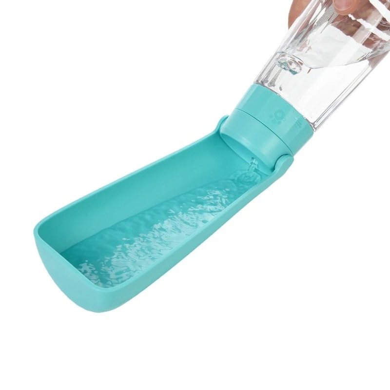 Portable Outdoor 550ml Pet Water Bottle With Integrated Bowl 2