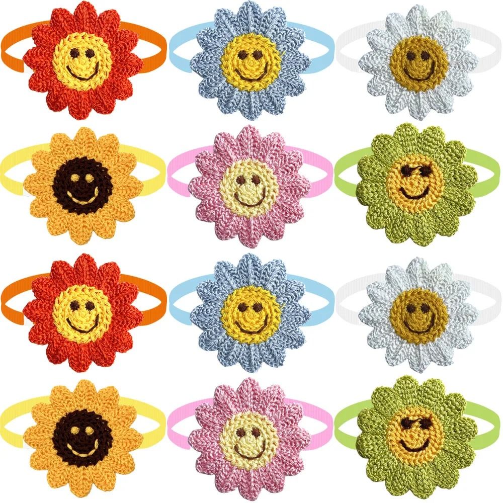 Wholesale HandKnitted Smile Flower Pet Accessories 6