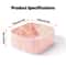 Geometric Soft Silicone Square Pet Bowl 5