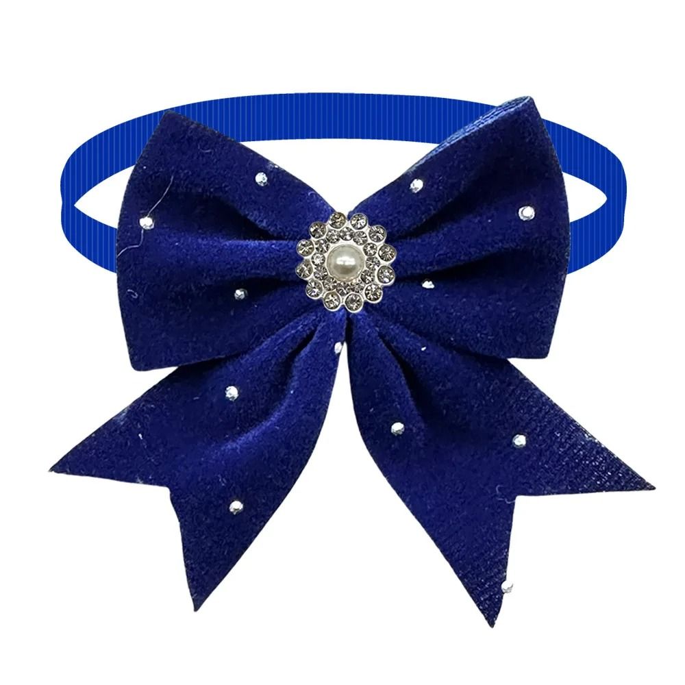 Luxury DiamondEncrusted Plush Pet Bowties 1