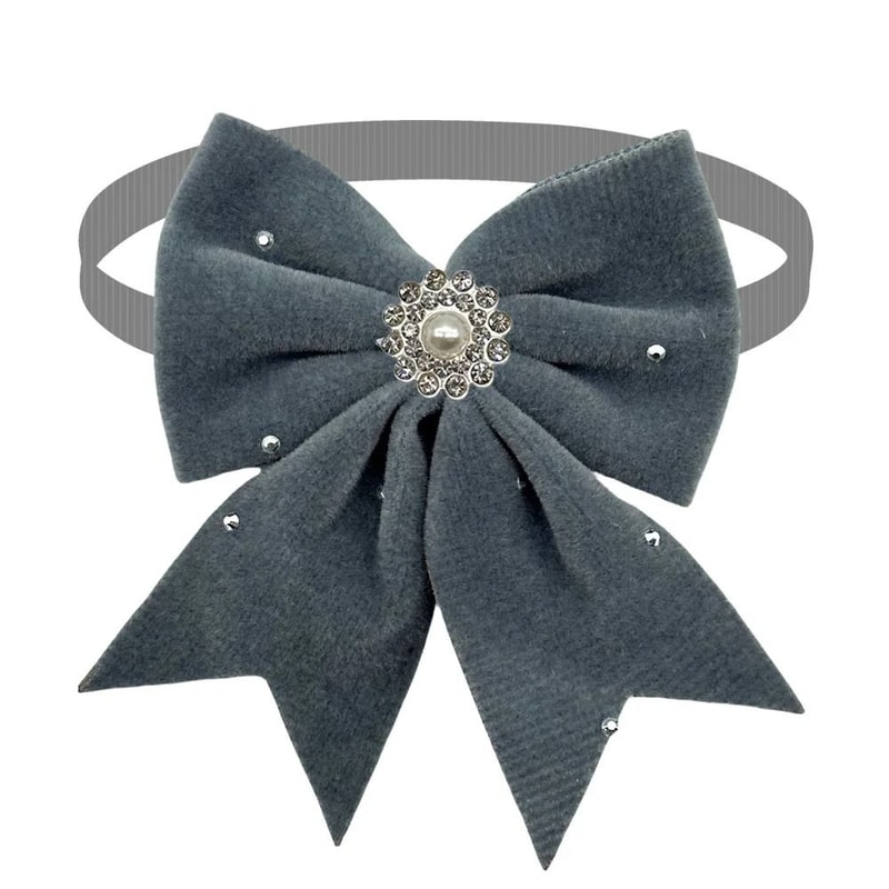 Luxury DiamondEncrusted Plush Pet Bowties 2