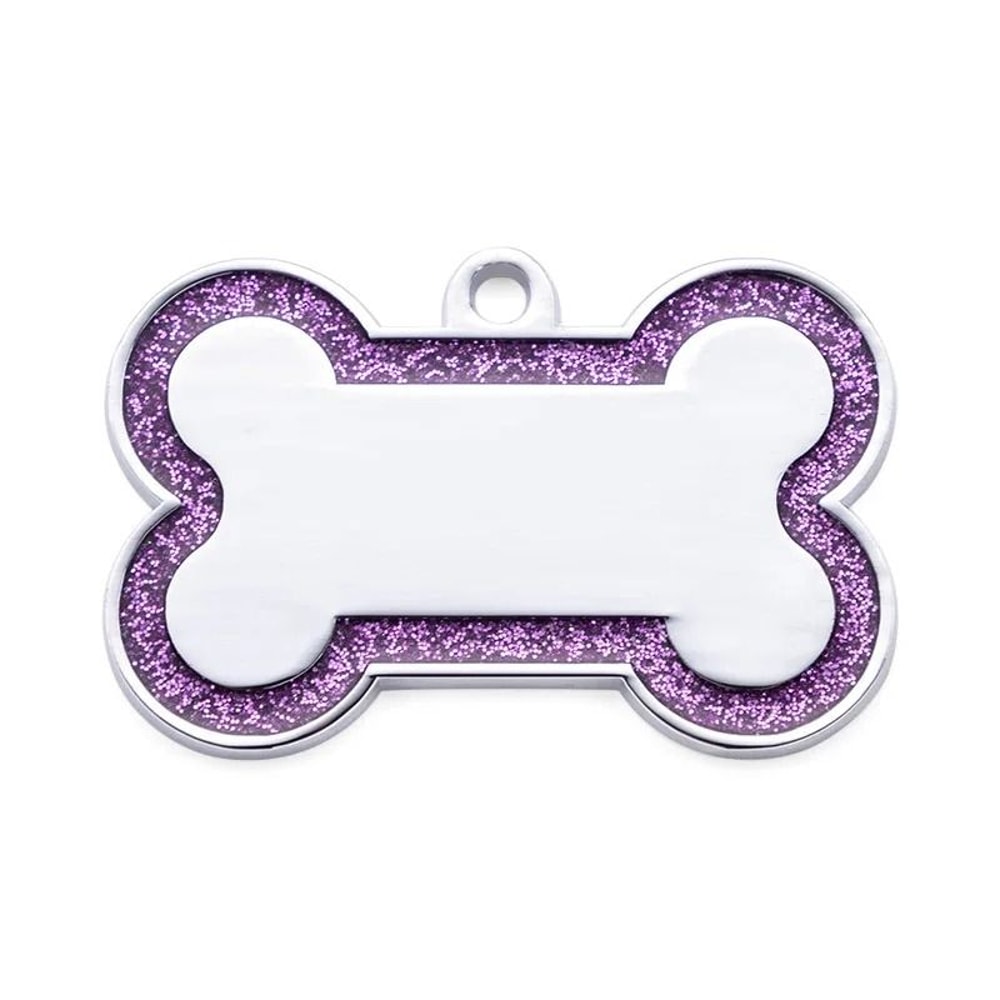 DoubleSided Glitter AntiLost Pet ID Tag 11