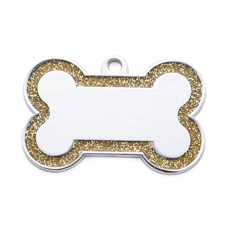 DoubleSided Glitter AntiLost Pet ID Tag 12